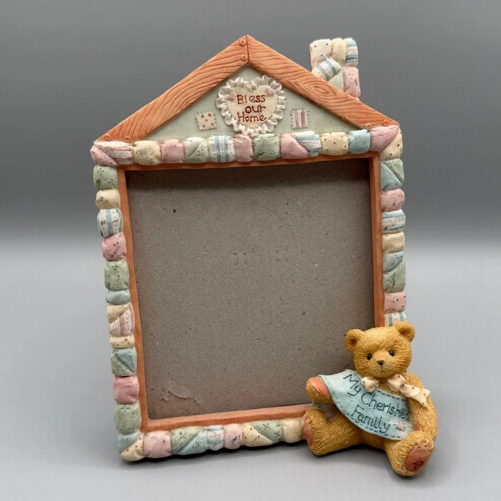 Cherished Teddies 1994 Bless Our Home Picture Frame My Cherished Family 128120
